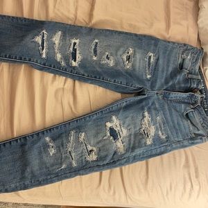 American eagle distressed high rise jeggings
